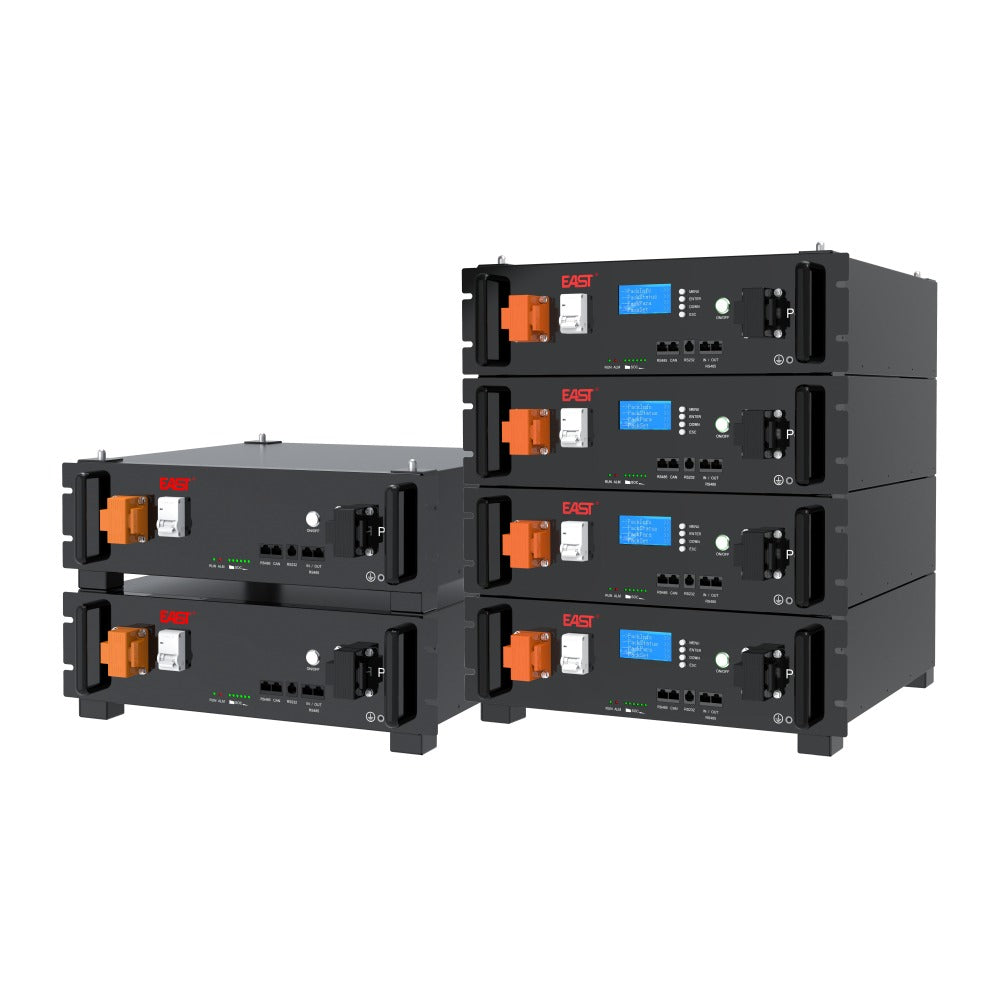 EAST 5.22kWh rack-mount LiFePO4 solar battery 51.2V 100Ah, rack view, MyEnergy Solutions Sri Lanka